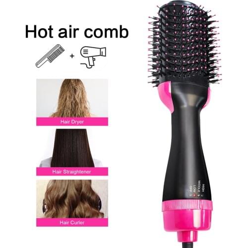 Hair Dryer Brush Kit Hair Curler Hot Comb Professional Curling Iron Blow Dryer Curls Hair Straightener Hairdryer Hot Air Brush