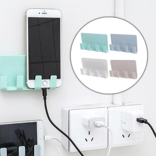 Wall Charger Hook Mobile Phone Holder For iPhone Xiaomi Huawei Universal Cellphone Hanging Stand Bracket Hooks Charging Dock