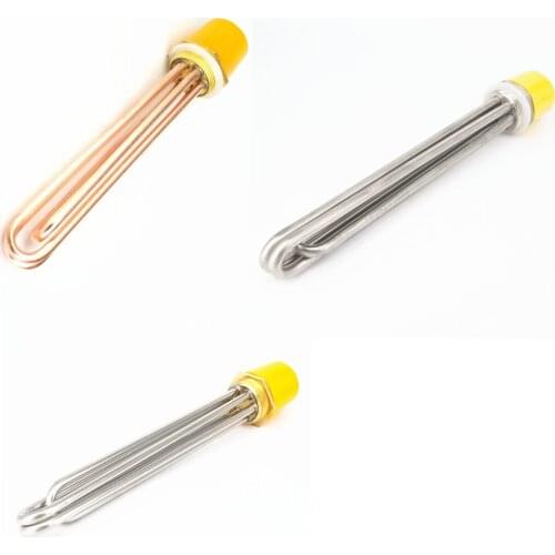 Stainless Brass 220V 380V 3KW-9KW DN40 1-1/2" BSP Male Electric Water Heater Element For Tank