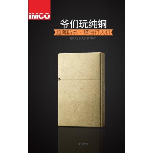 New IMCO Pure Copper Windproof Waterproof Kerosene Lighter Retro Mens Gift Lighter