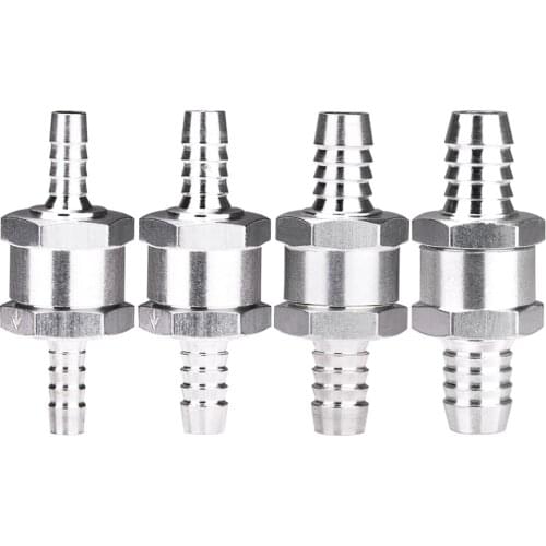 High Quality Aluminums Alloy Fuel Non Return Check Valve One Way Petrol Diesel 6/8/10/12MM Motorcycle Fuel System Accesory