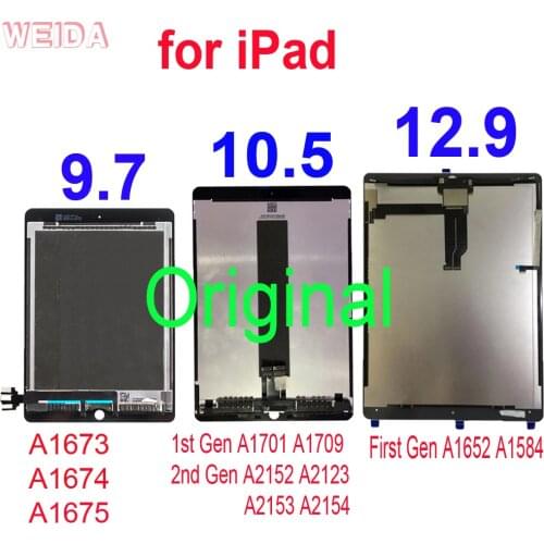 Original LCD For iPad Pro 9.7 iPad Pro 10.5 iPad Pro 12.9 LCD Display Touch Screen Assembly A1673 A1701 A1709 A2152 A1652 A1584