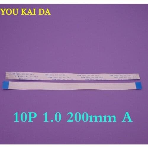 50pcs/lot New 10pin FFC FPC flat flexible cable 1.0mm pitch 10 pin Forward Length 200mm Width 11mm 10p Ribbon Flex Cable