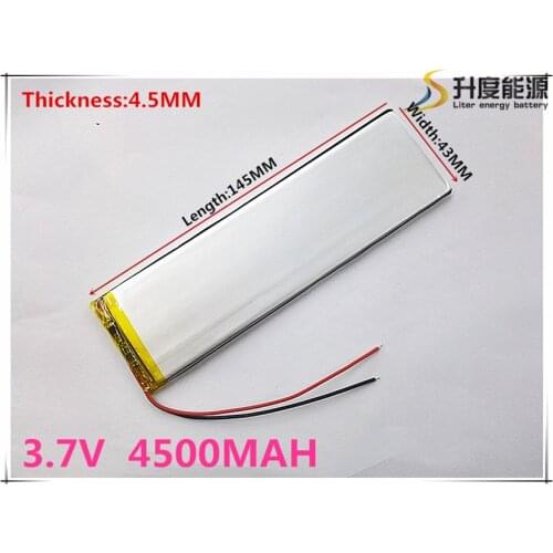 Polymer battery 4500mah 3.7V 4543145 smart home MP3 speakers Li-ion battery for dvr,GPS,mp3,mp4,cell phone,speaker