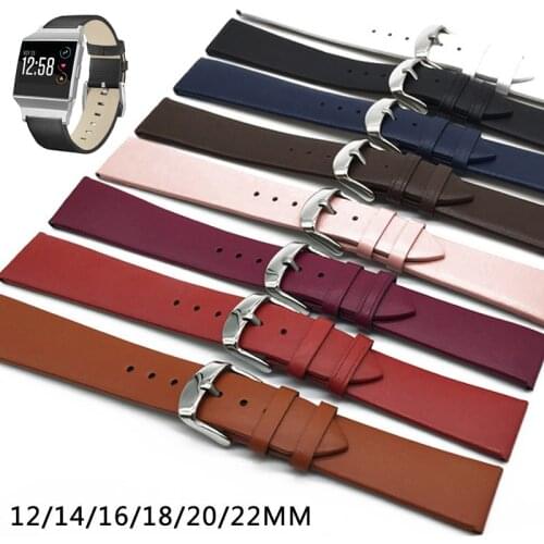 12/14/16/18/20/22mm Watch Band Strap Cow Leather Replacement Watchband For Men Women