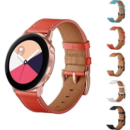 Wrist Strap Band For Samsung Galaxy Watch active Leather Replacement Watch Smart Watch Wearable Bracelet accessories