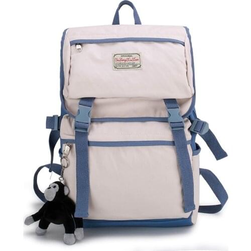 Casual Backpacks Fashion Women Backpack Nylon Backbag College Student Kawaii School Bag For Teenager Girl Lady Book Bag