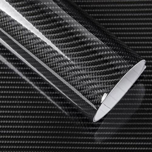 Car Styling Glossy Black 6D Carbon Fiber Vinyl film Car Wrap 6D Carbon foil Glossy lines DIY Car Tuning Sticker