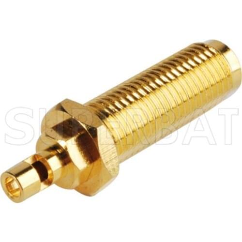 Superbat 50 Ohm SMA Crimp Jack Bulkhead Connector Long Thread with 17mm Crimp for 1.37 1.13mm Cable