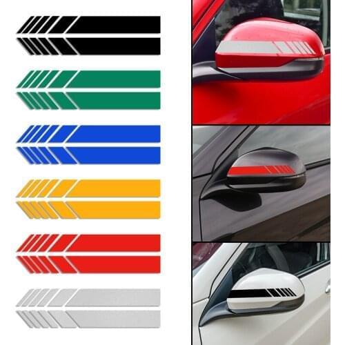 2PCS Car Side Rear View Mirror Stripes reflective Stickers For M3 M5 E36 E46 E60 E90 E92 BMW X1 F48 X3 X5 X6 car Accessories