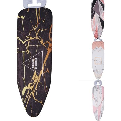 Heat Resistant Ironing Board Cover Geometric Printed Ironing Pad Cover Household Protective Dirtproof Washable Marbling 140x50cm