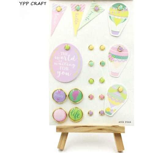 YPP CRAFT Lovely Colorful Brads for DIY Scrapbooking Card Making Planners Photo Album Crafts
