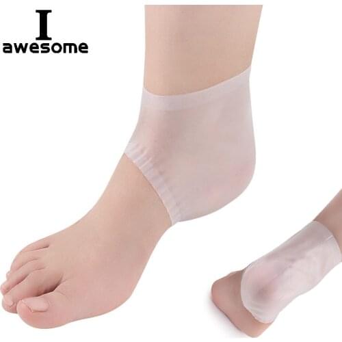 1 Pair Silicone Comfortable Shoes Professional Gel Heel Inserts Anti-slip Moisturising Protect Heel Protectors For Foot Care