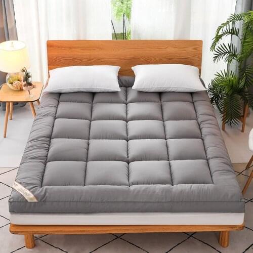 1Pc Soft Mattress Polyester Or Cashmere Bed Pad Foldable Tatami Floor Mat Single Double Autumn Winter Spring Hotel Home Textile