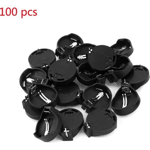 100 pcs/lot 3V CR2025 CR2032 Battery Button Cell Holder Socket Case CR2032 battery holder 2025 2032 Battery Organizer