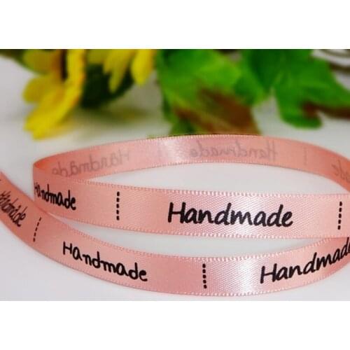 25Yards Handmade Ribbon Cream Pink Color Wrapping Silk Satin Ribbon Wedding Party Favor Gift Box Cake Box Packaging Ribbon