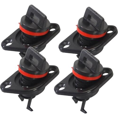 4Pcs Oval Garboard Drain Plug Boat Fits 1'' Hole Thread for 3/4'' Universal
