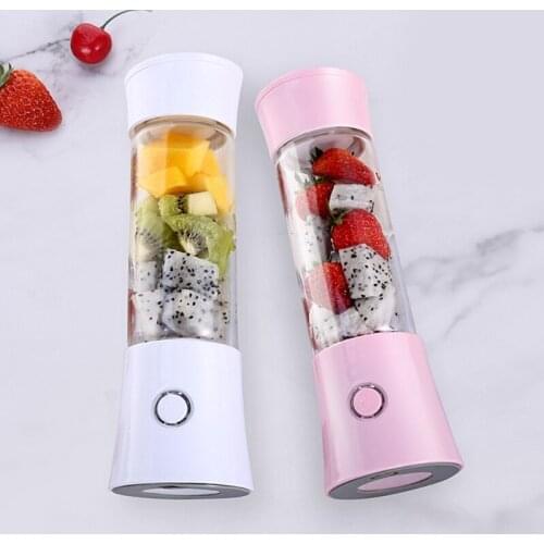 480ml Portable Electric Blender USB Rechargeable Juicer Cup Smoothies Mixer Fruit Squeezer Machine
