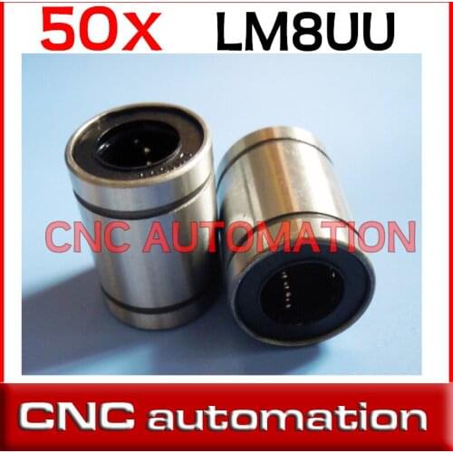 50pcs LM8UU 8mm Linear Bushing CNC Linear Bearing