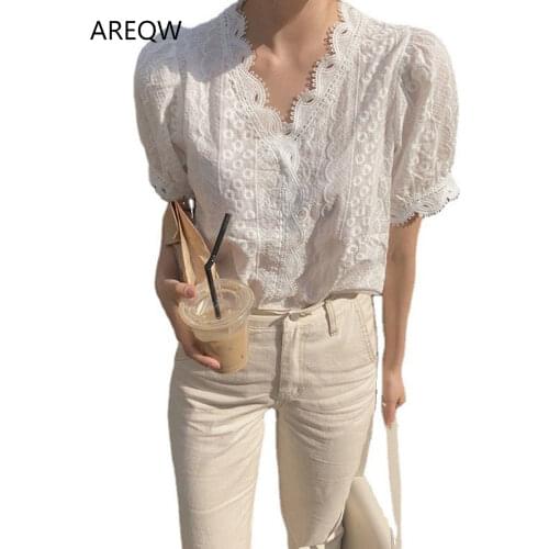 AREQW Short Sleeve Shirts For Women