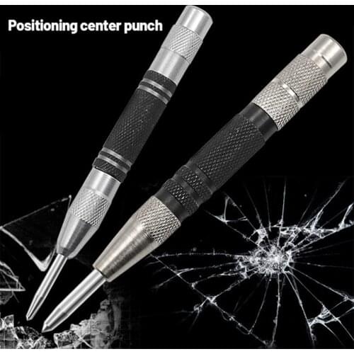 X7XD 5/6 In Automatic Center Pin Punch Spring Loaded Marking Starting Holes Tool High Speed Steel Automatic Centre Punch Dot