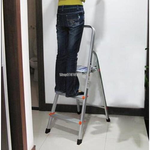 Household Ladder Household Folding Ladder Thickened Herringbone Ladder Aluminum Alloy Ladder Wide Pedal Ladder