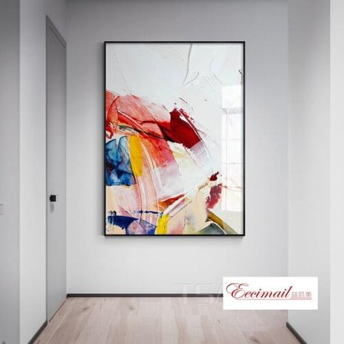 EECAMAIL Nordic Style DIY Full Diamond Painting Modern Abstract Color Aisle Corridor Painting Diamond Masonry Painting No Frame