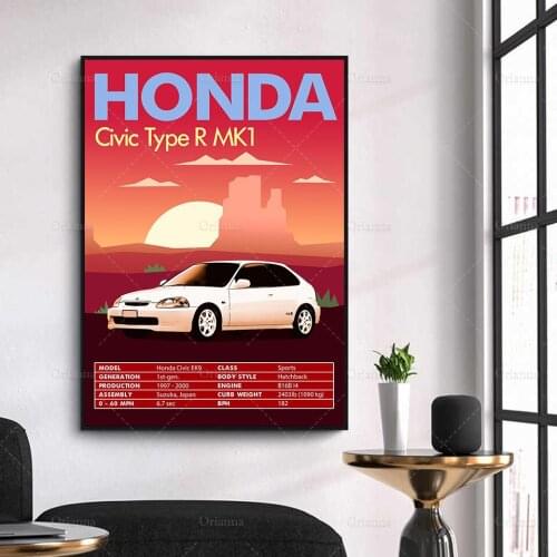Hd Prints Retro Vintage Classic Car Poster Type R MK1 Modular Bedroom Decoration Canvas Wall Art Painting Abstract Pictures