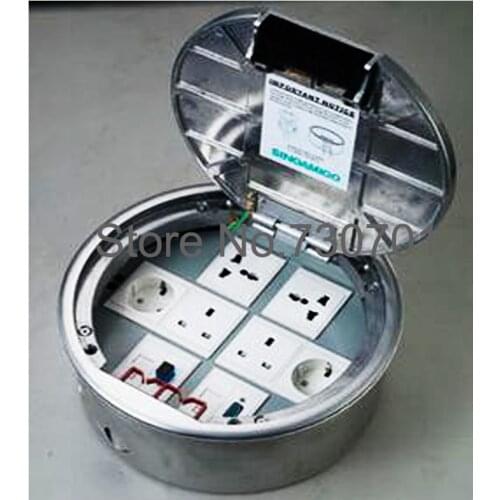 Access Floor Power Outlet Round Concrete Floor Box aluminum material 100 pcs by DHL