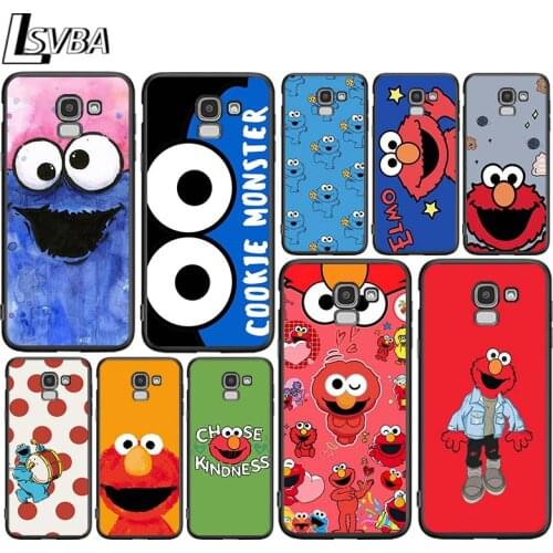 Cute Cookie Sesame for Samsung Galaxy J2 J3 J4 Core J5 J6 J7 J8 Prime duo Plus 2018 2017 2016 Soft Black Phone Cover