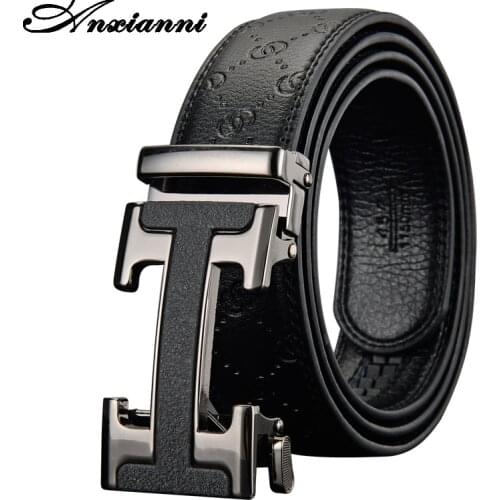 Anxianni male leather belt designer belt male high-quality mens belt mens luxury automatic buckle belt unisex fashion belt
