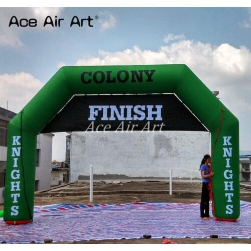 5m L X3.3m W custom green and black inflatable finish start line sports arch for France