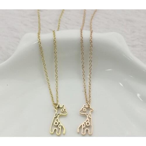 Deer european and american classic women luxe leopard head necklace steel