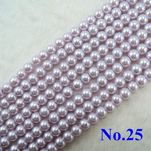 Wholesale Light Purple Imitation Glass Pearl Beads Round Spacer Loose Pearls DIY Jewelry Accessories 4.6.8.10.12.14mm GL-18