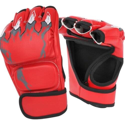 Gym Gloves New Grappling MMA Gloves PU Punching Bag Boxing Gloves Top Quality PU Leather MMA Half Fighting Competition Gloves