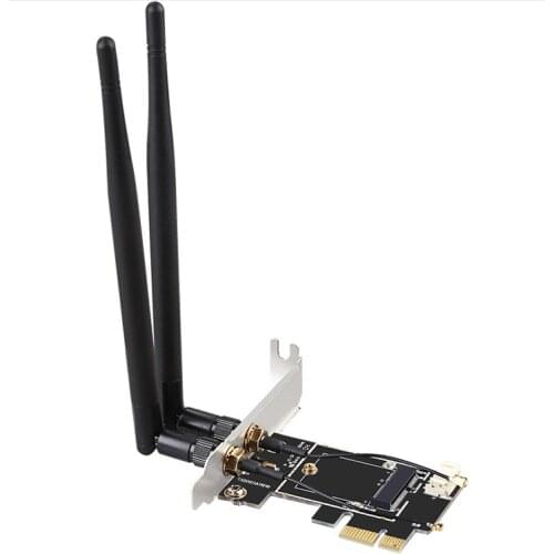 DIEWU Dual Antenna PCIe to M.2 NGFF Expansion card wireless wifi Card