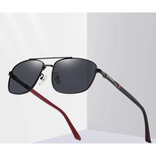 Polarized Sunglasses Fashion Light Rectangle Sunglasses Brand Designer Sunglasses Mens Aluminum Magnesium Leg Glasses UV400 Gog