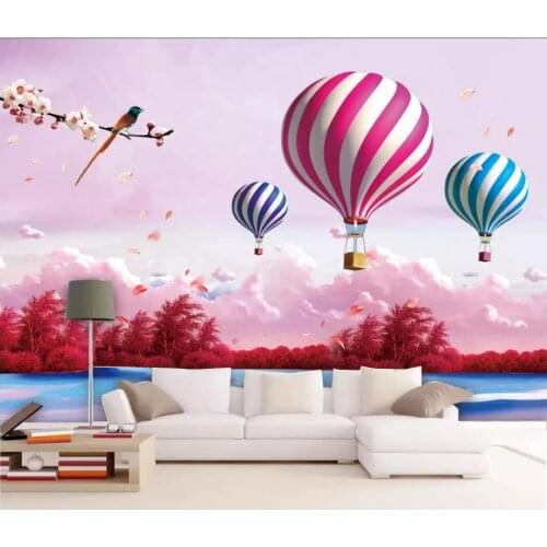 Custom photo wallpaper 3d wallpaper for walls 3 d Cartoon Mediterranean living room sky fantasy children room background wall