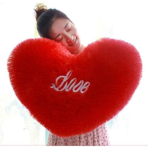 Dance Props Heart Pillow Embroidered Plush Toys Bedroom Back Cushion Activity Gifts Wedding Supplies Lovely Girly Heart F8248