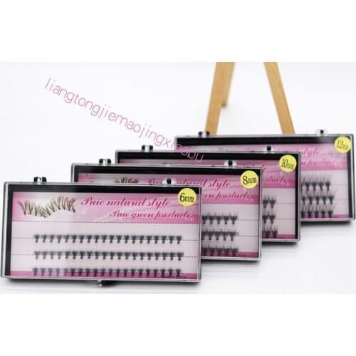 2boxes/6/8/10/12/14mm new silk eyelash C Curl 3D Individual Mink Eyelash Extension Soft Black Fake False Eye Lashes