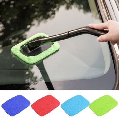 2pcs Detachable Car Window Easy Brush Microfiber Cloth Window Cleaning Towel Cloth Pad Car Accessories Auto Brush