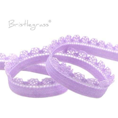 BRISTLEGRASS 5 Yard 3/8" 10mm Picot Loop Edge Frilly Decorative Lace Trim Elastics Spandex Bands Underwear Lingerie Dress Sewing