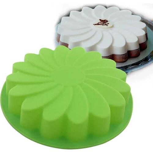 Silicone Cake Mold Nonstick Heat Resistant Reusable Baking Tools Tray DIY Birthday Christmas Bakeware Flower Shape Mousse Mould