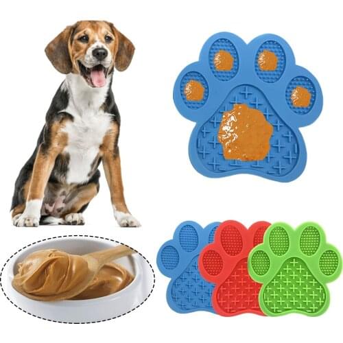 1 PCS Silicone Dog Puppy Slow Feeder Food Bowl Slow Down Food Feeder Feeding Dish Plate Lick Pad Mat Dogs Supplies Feeders