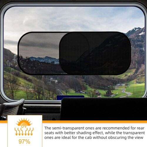 4 PCS Car Window Sun Shade Window Shades 80GSM UPF50+ Blocks Sun Glare And Over 97% Of Harmful UV Rays Fits Rv Cars Travel Bus