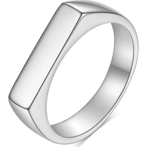 Korean Style Custom Name Rings For Women Titanium Steel Customize Personality Rings For Female Jewelry Geometry Rings New