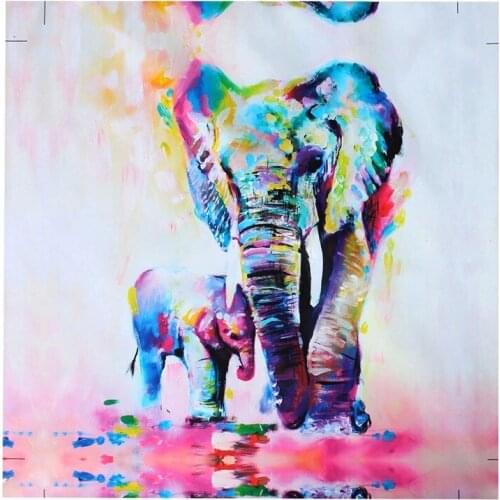 Animal Elephant With Son Canvas Painting HD Printed Canvas Art Wall Pictures For Living Room Home Decor framed ht004