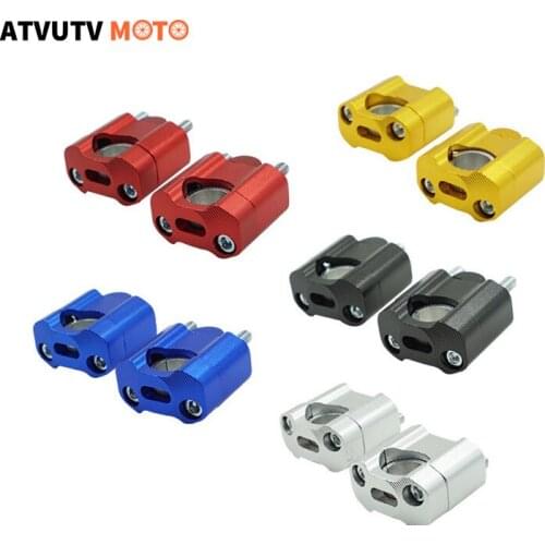 1 Pair 7/8" 1 1/8" 22mm 28mm CNC Motorcycle Handlebar Mount Riser Clamp Aluminium Risers Adapter For Pit Dirt Motorbike