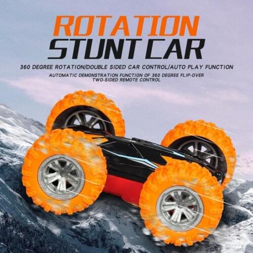 1pc 2 Colors Childrens Electric Stunt Cars 360 Buggy 2.4G RC High Speed Remote Control Off Road Toy For Kids Funny Gift Toy