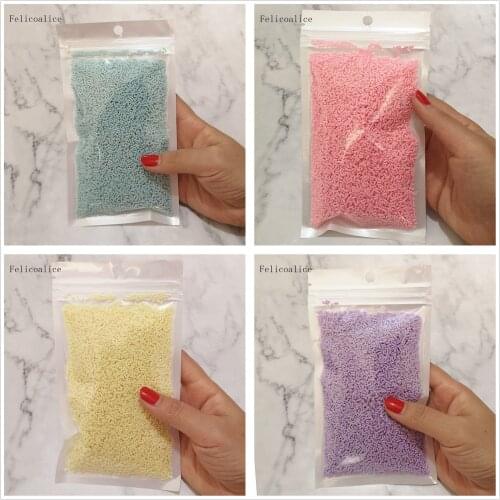 100g/lot Fake Candy Sweets Sugar Clays Sprinkles for Crafts Making Filler Phone Decoration DIY toys (about 3-5mm)